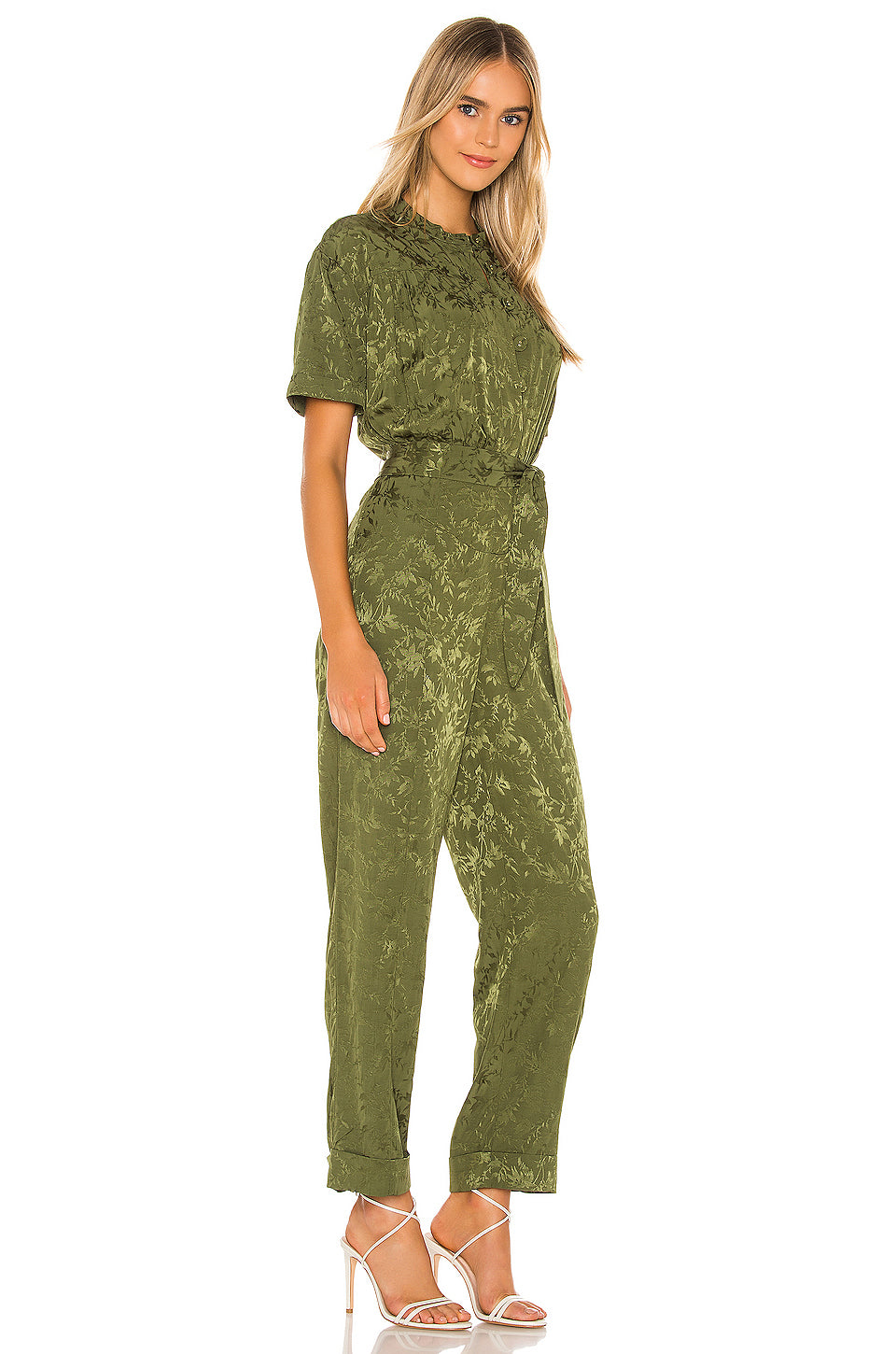 Leighton Jumpsuit in OLIVE GREEN