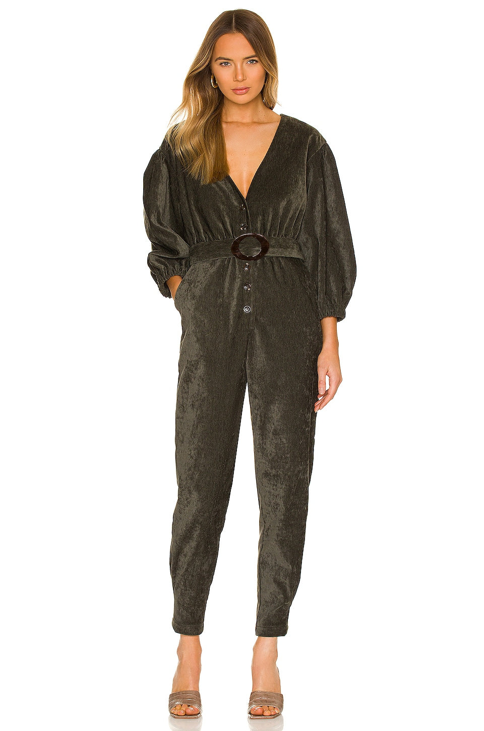 Meira Jumpsuit in OLIVE GREEN