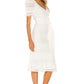 Quinn Midi Dress in WHITE