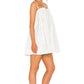 Bodhi Embroidered Dress in OPTIC WHITE