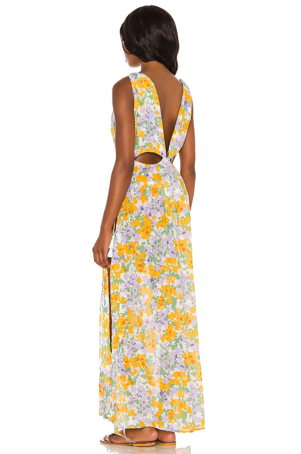 Lydia Maxi Dress in PERIWINKLE FLORAL