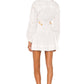Cierra Embroidered Dress in OPTIC WHITE