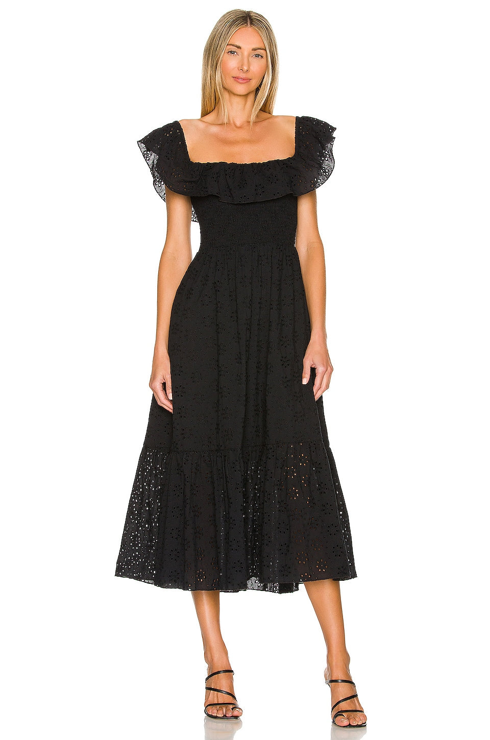 Carlotta Midi Dress in BLACK