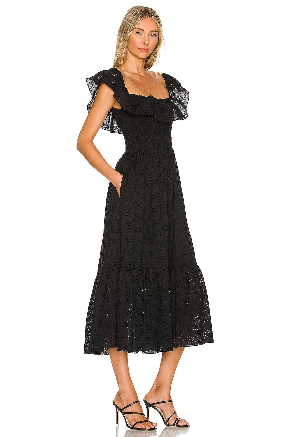 Carlotta Midi Dress in BLACK