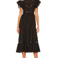Claudette Midi Dress in BLACK