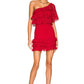 Ashley Lace Mini Dress in CHERRY RED