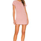 Green The Jeannie Tee Shirt Dress in BLUSH PINK