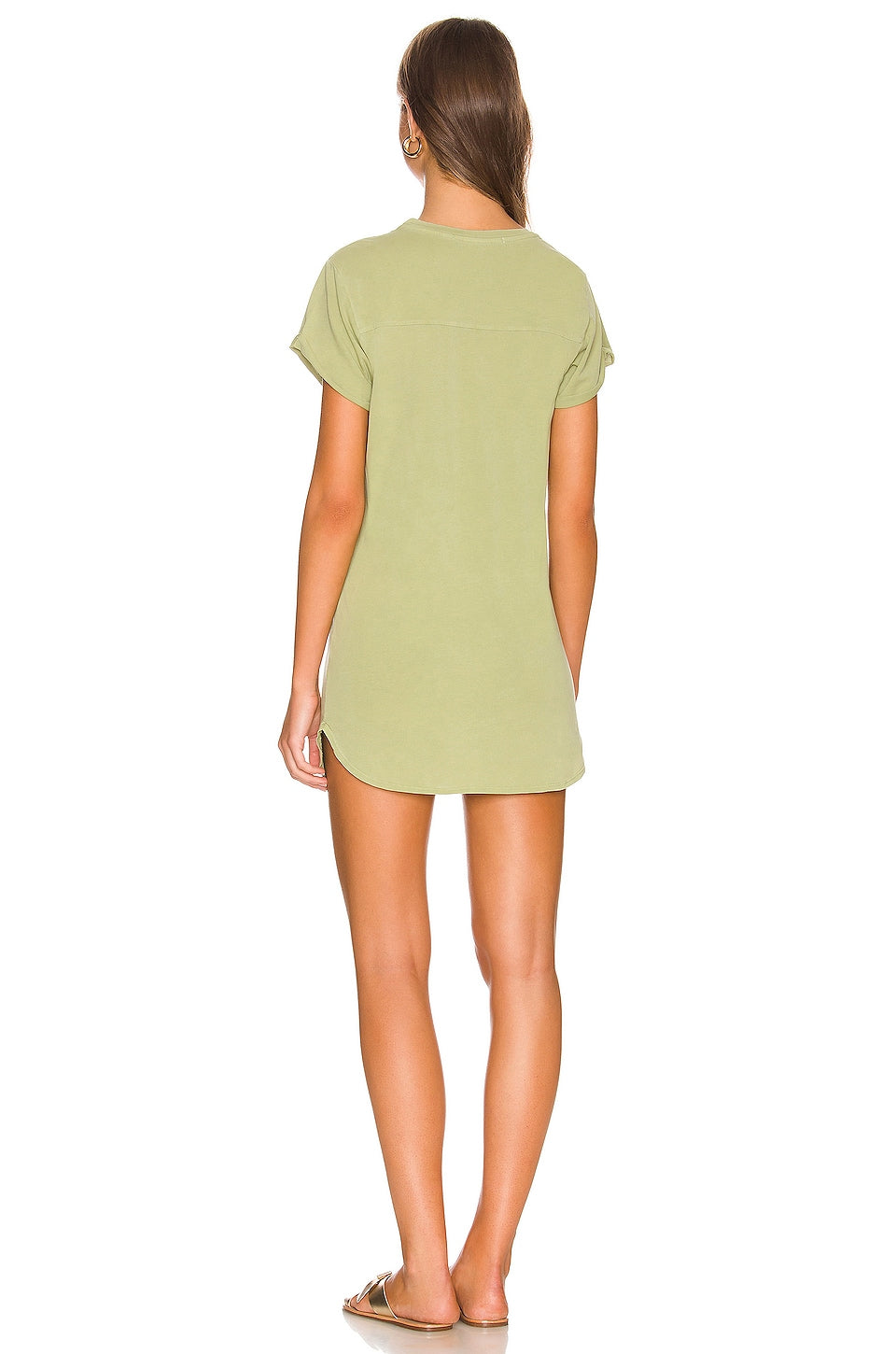 Green The Jeannie Tee Shirt Dress in PALM