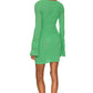 Maisa Crochet Mini Dress in KELLY GREEN