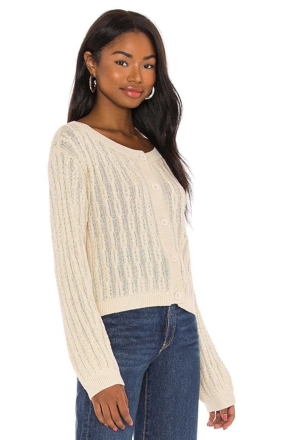 Baby Cable Cardi in CREAM
