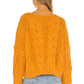 Paola Cable Sweater in MUSTARD