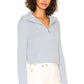Lovelle Zip Up Sweater in LIGHT BLUE