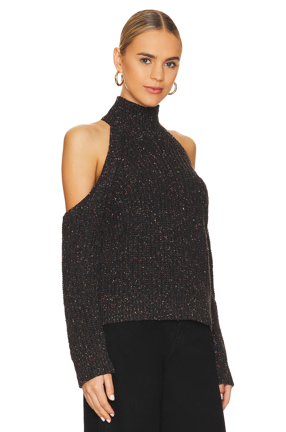 Gia Speckled Open Shoulder Sweater