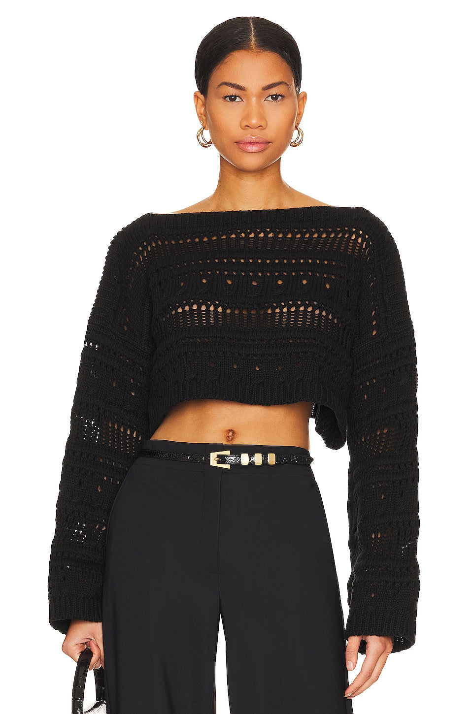 Francis Open Stitch Cropped Pulllover