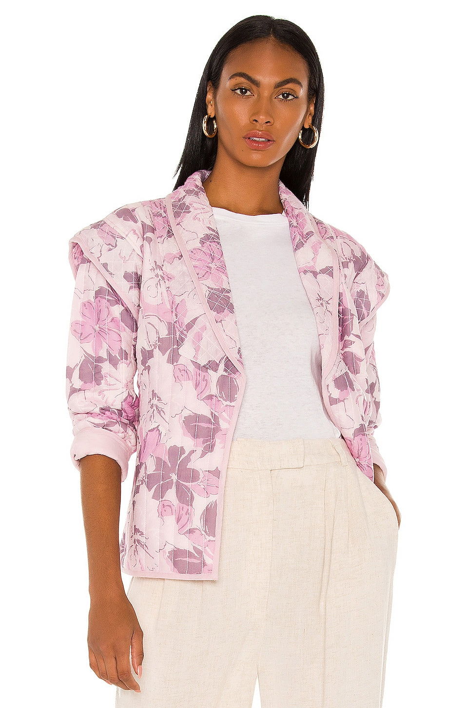 Tate Quilted Jacket in LYLA TROPICAL FLORAL