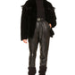 Juliet Velvet Puffer Coat in BLACK