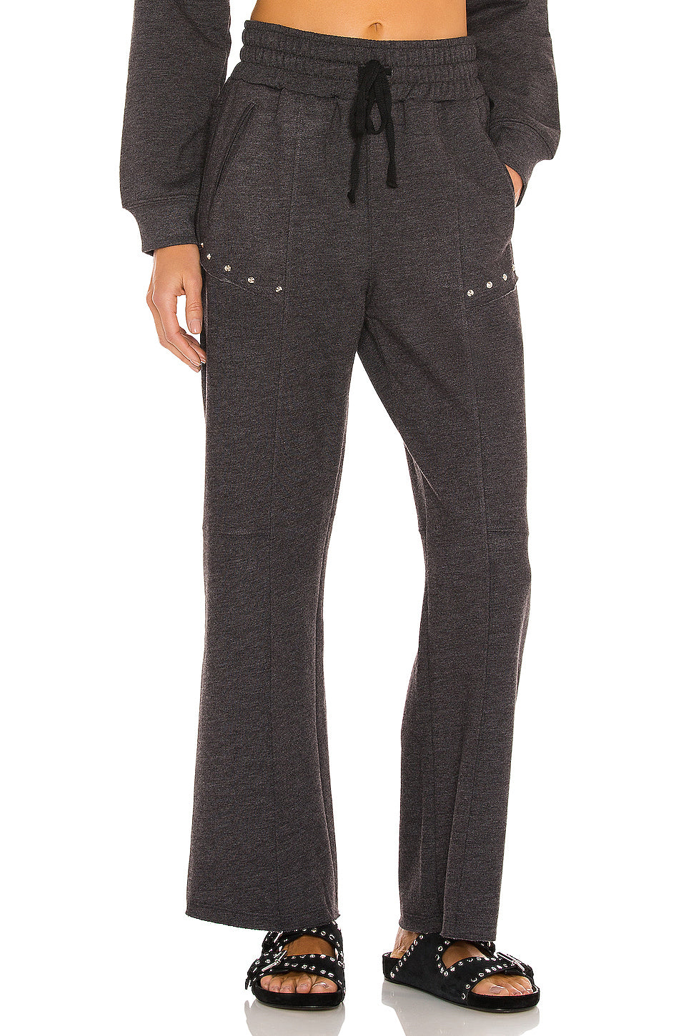 Studded Jogger in IRON GRAY