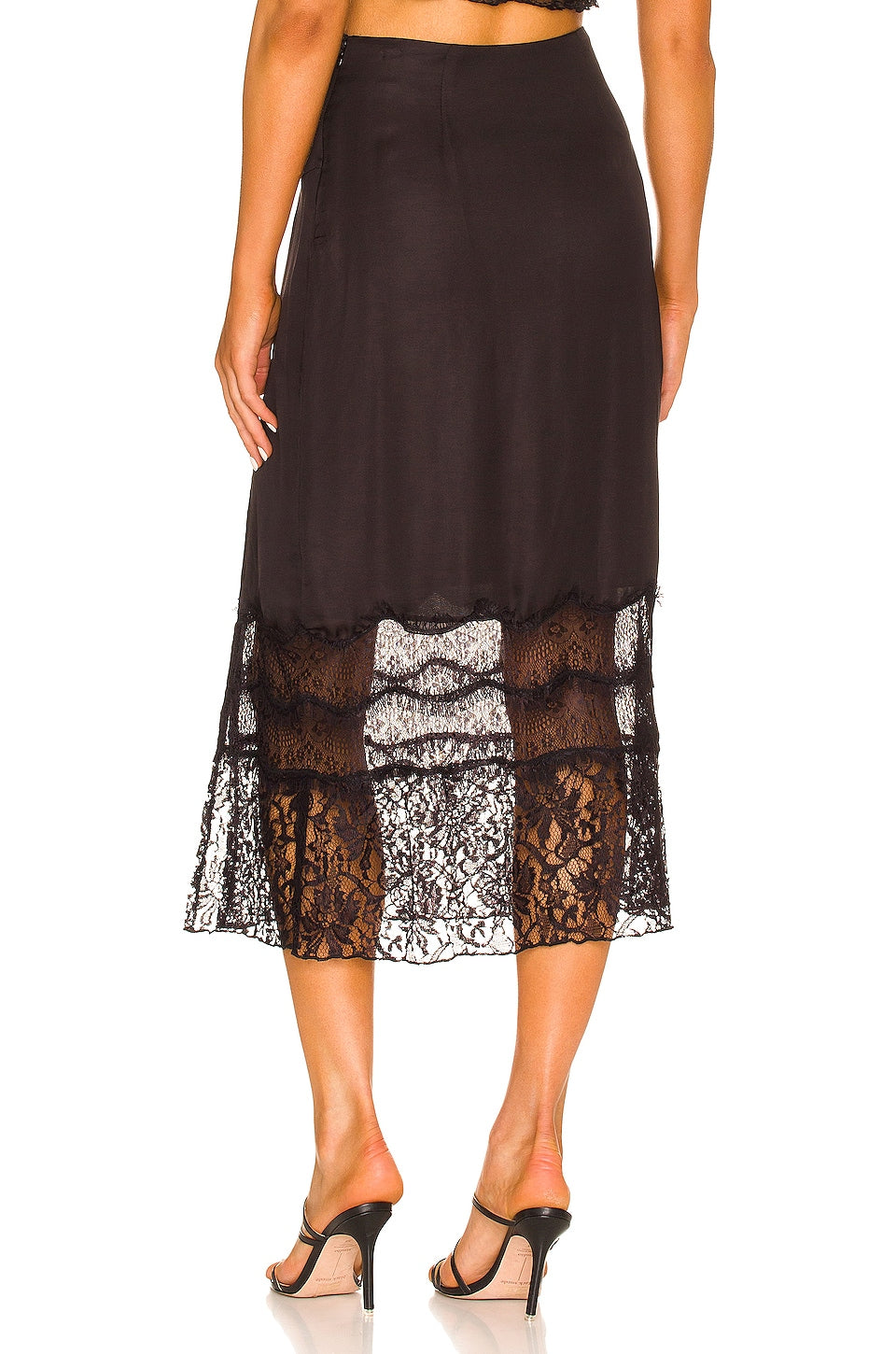 Hailey Lace Skirt in BLACK