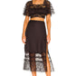 Hailey Lace Skirt in BLACK