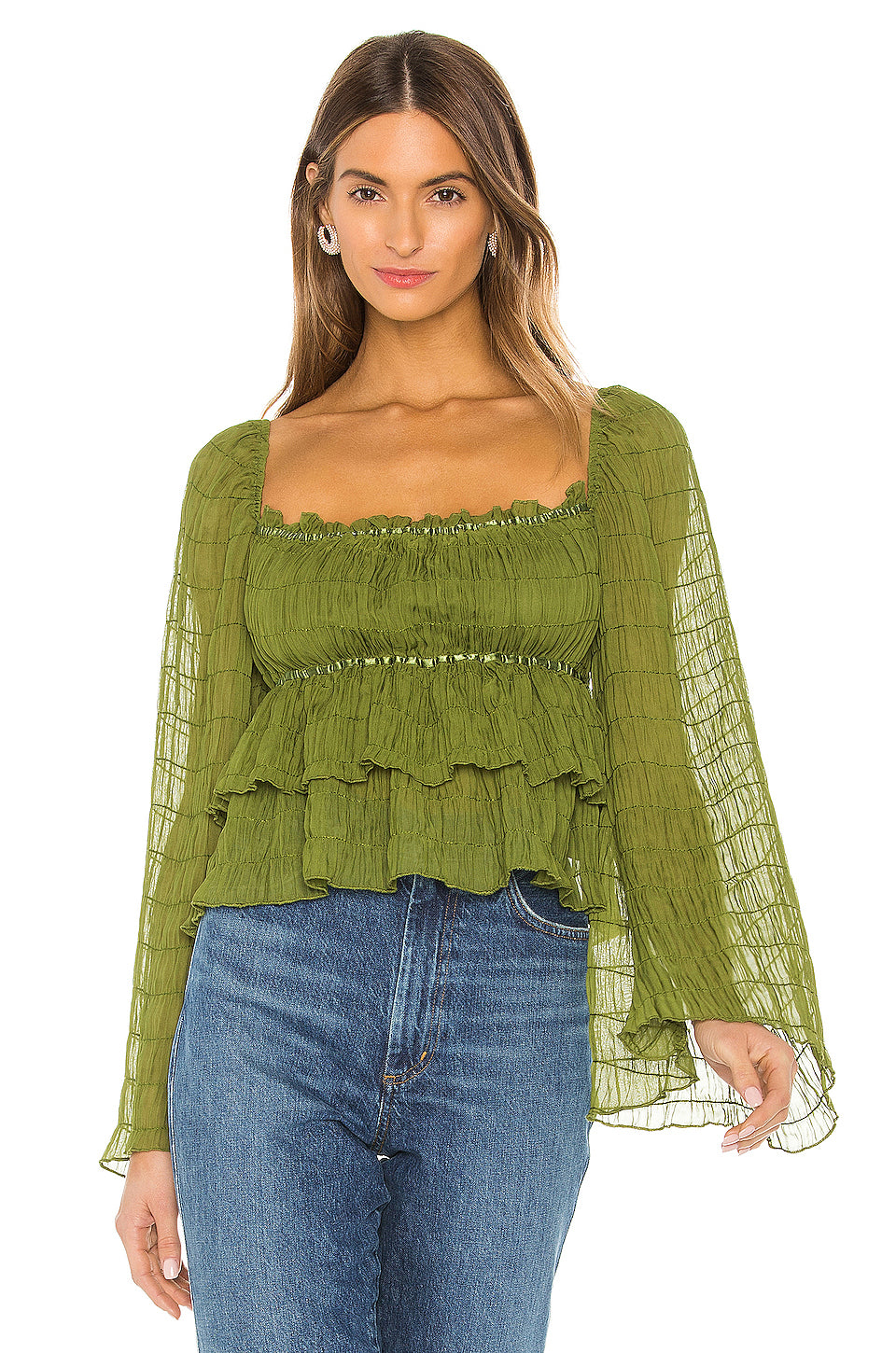 Lucy Top in MOSS GREEN
