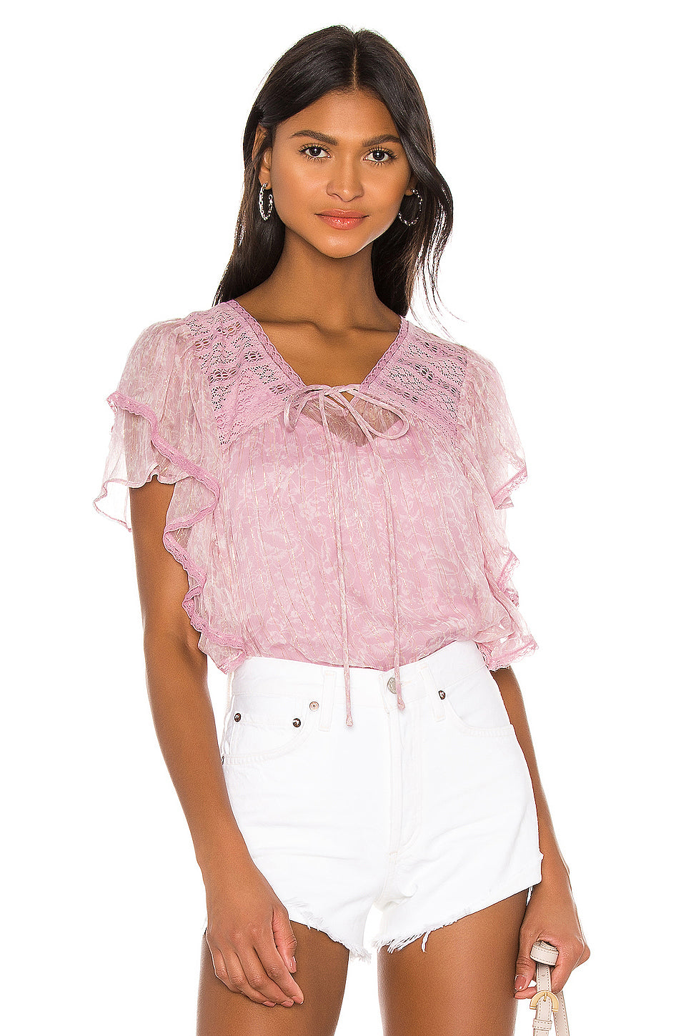 Bryce Top in LILAC TOILE FLORAL