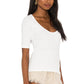 Green The Zoe Top in IVORY