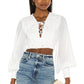Cierra Embroidered Top in OPTIC WHITE