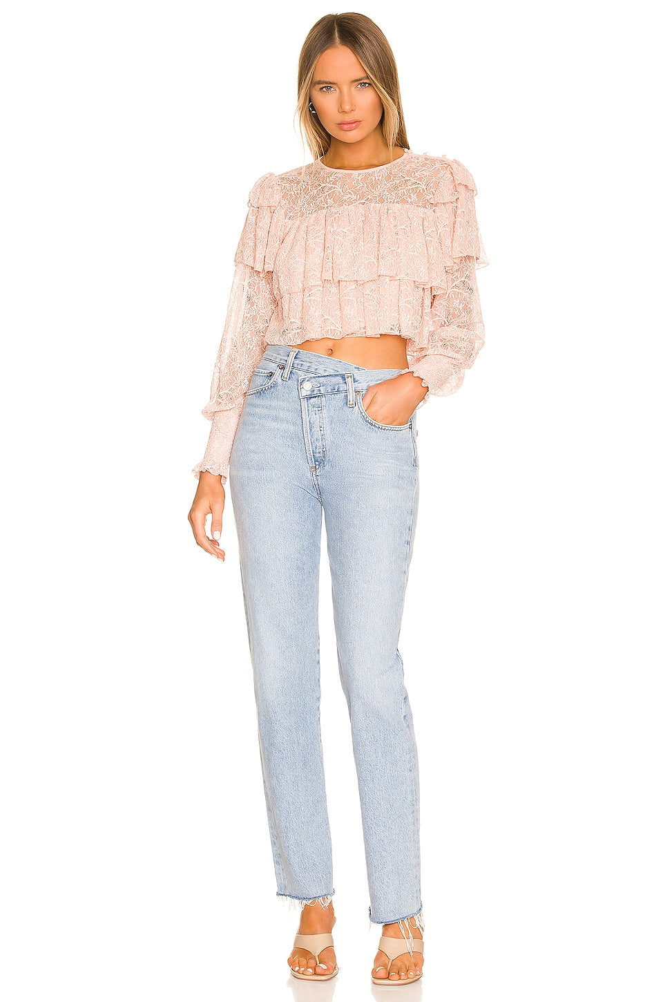 Solange Lace Top in BLUSH