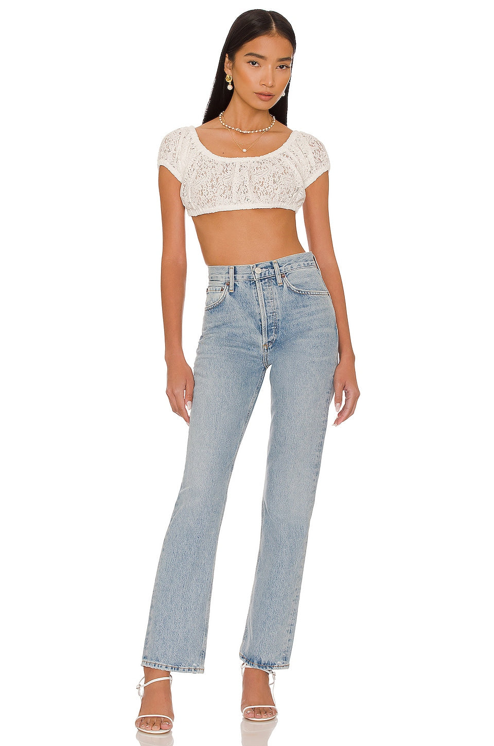 Guinevere Crop Top in IVORY
