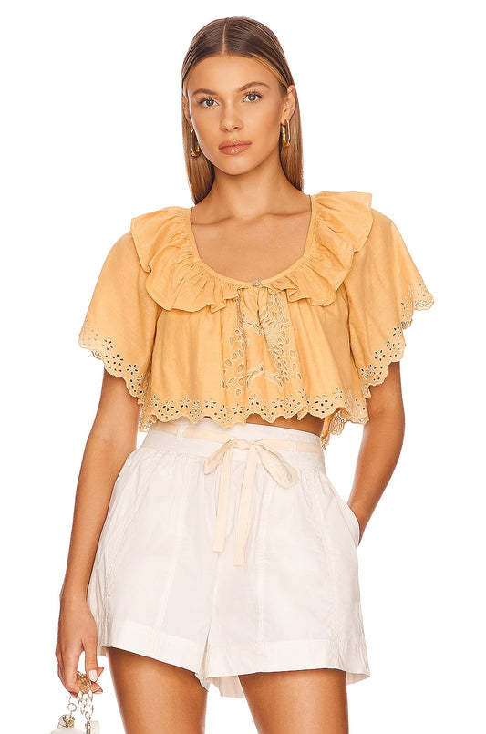Adrianna Embroidered Top