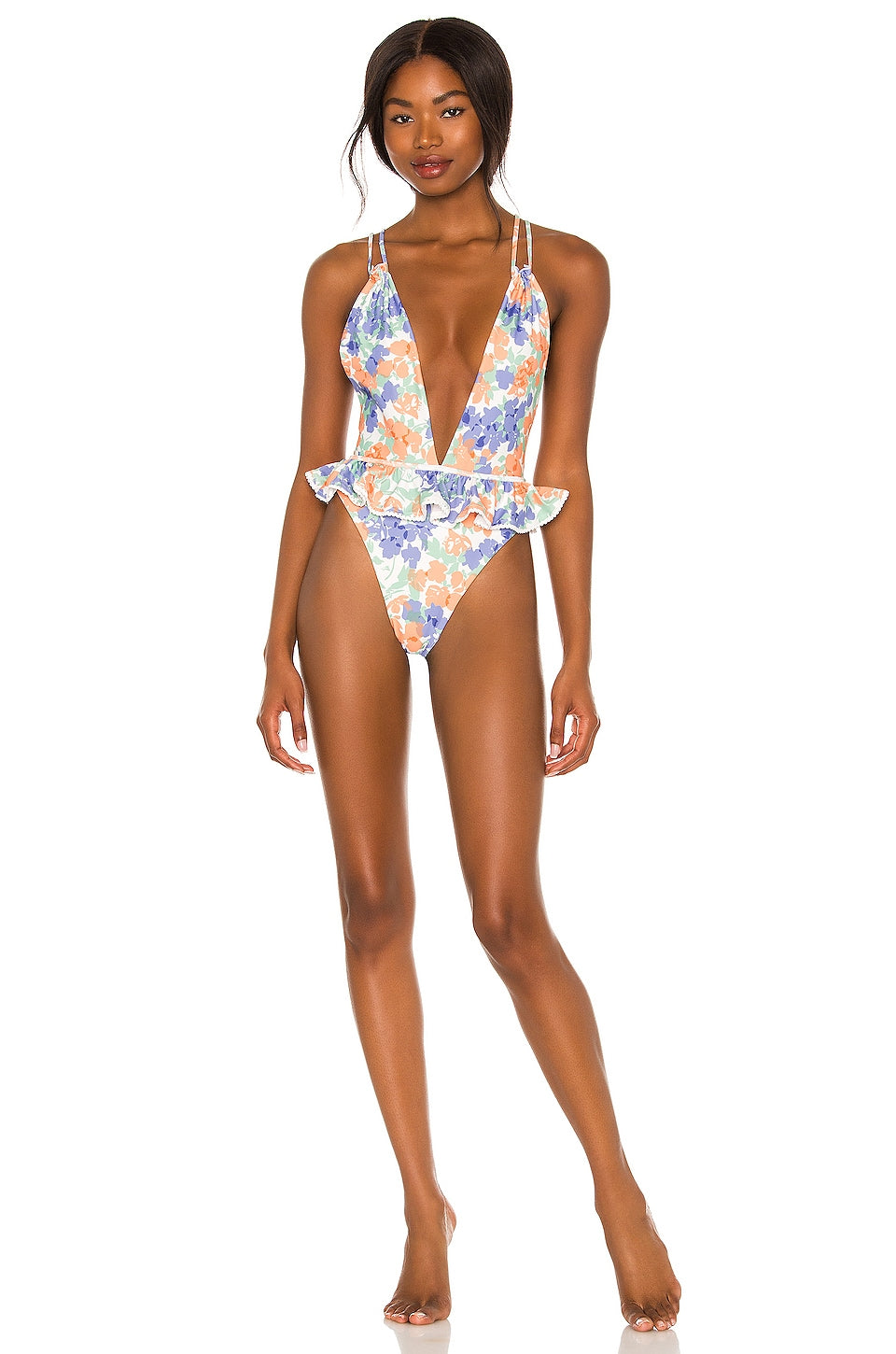 Luz One Piece in PERIWINKLE FLORAL