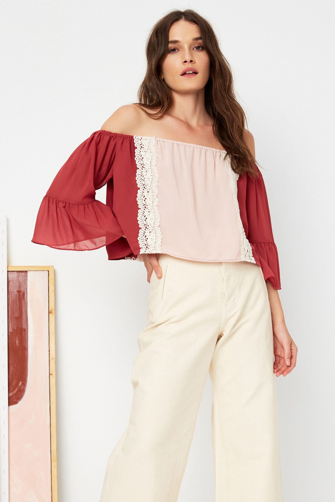 Alexa Top in DUSTED BERRY/ NUDE