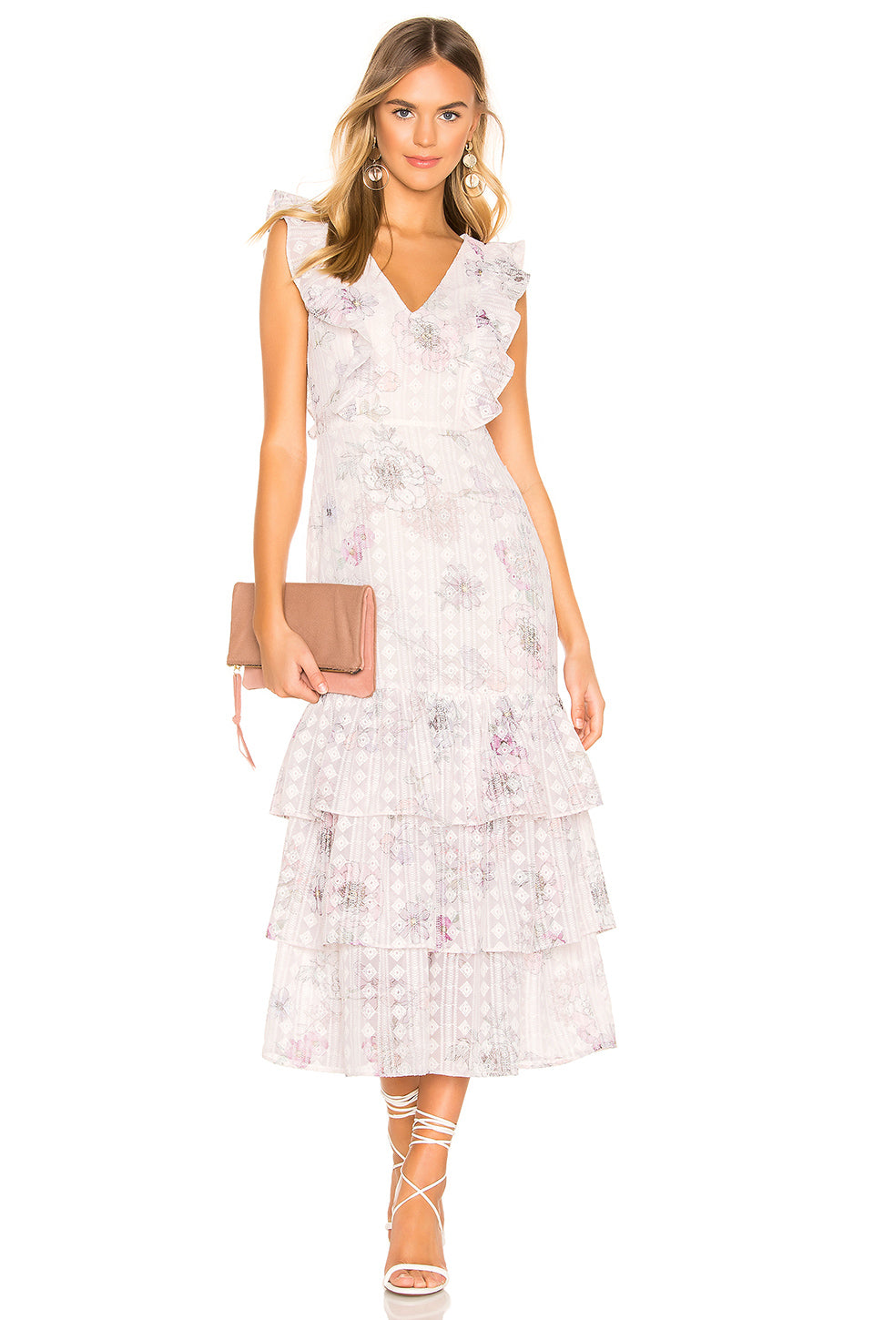 Benson Dress in IVORY & LILAC