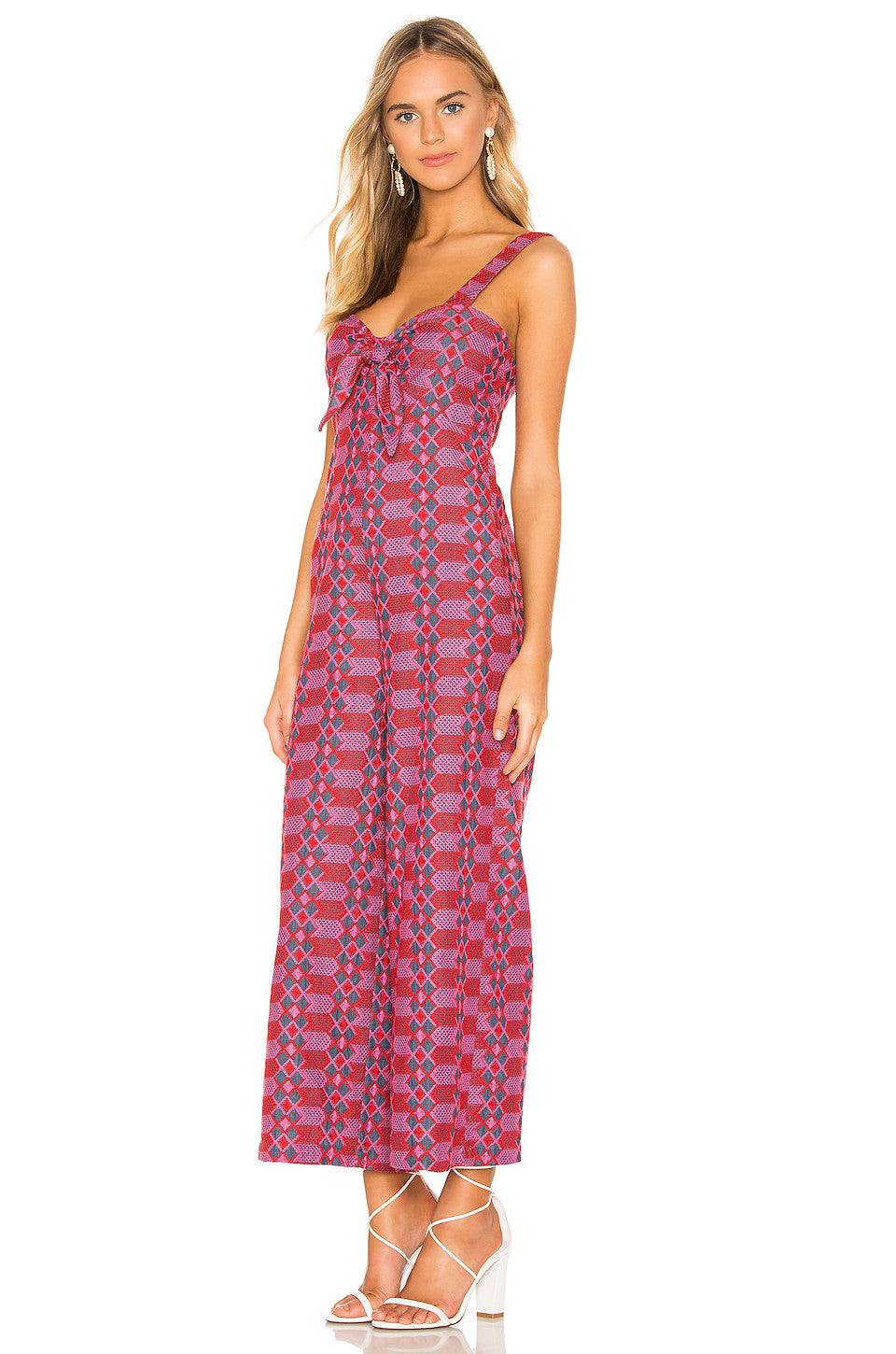 Betsy Embroidered Jumpsuit in PINK MULTI