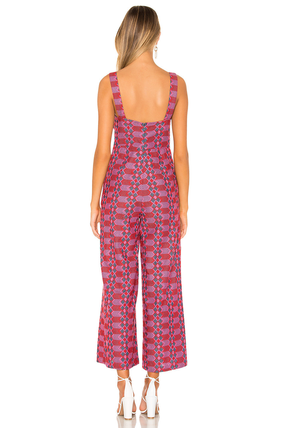Betsy Embroidered Jumpsuit in PINK MULTI