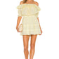 Brielle Embroidered Dress in MELLOW YELLOW