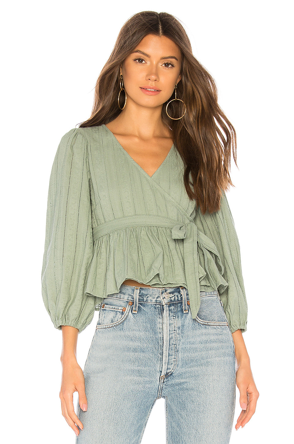 Candace Blouse in SAGE GREEN