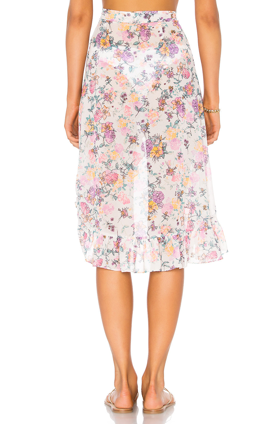Cassy Wrap Skirt in PASTEL FLORAL