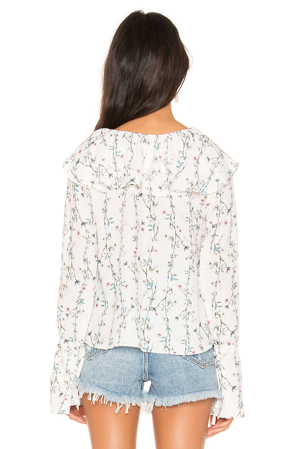 Catherine Blouse in IVORY VINE FLORAL