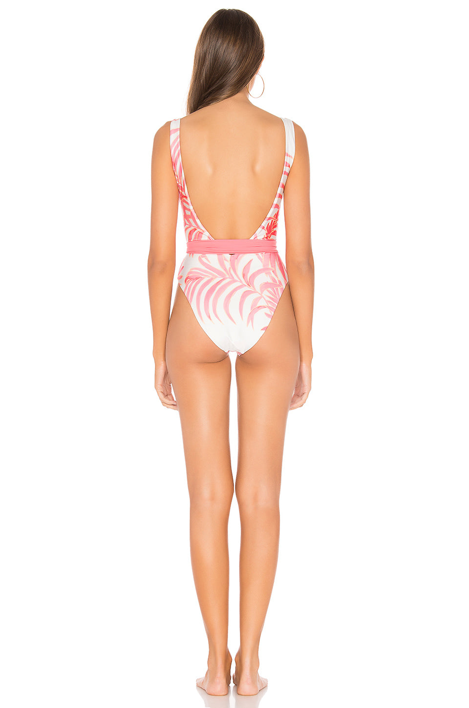 Claudia One Piece in PINK PALM PRINT