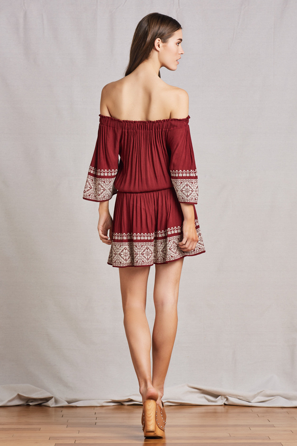 Fiona Dress in MULLED WINE