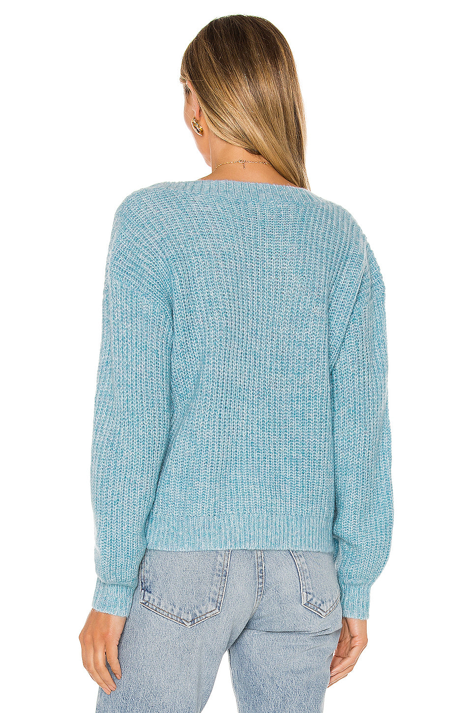 Frances V Neck Sweater in SKY