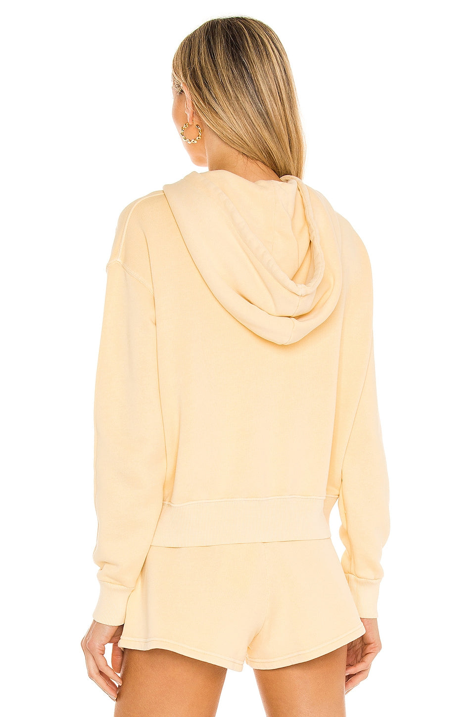 Green The Gaia Zip Up Hoodie in BUTTER YELLOW