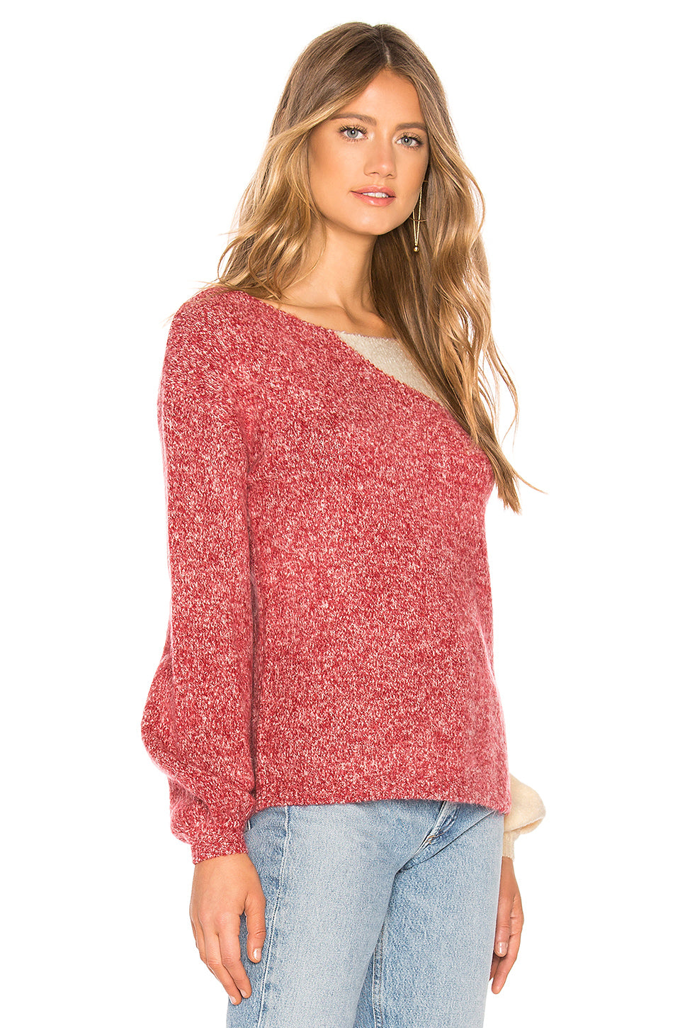 Julie Sweater in RED & IVORY