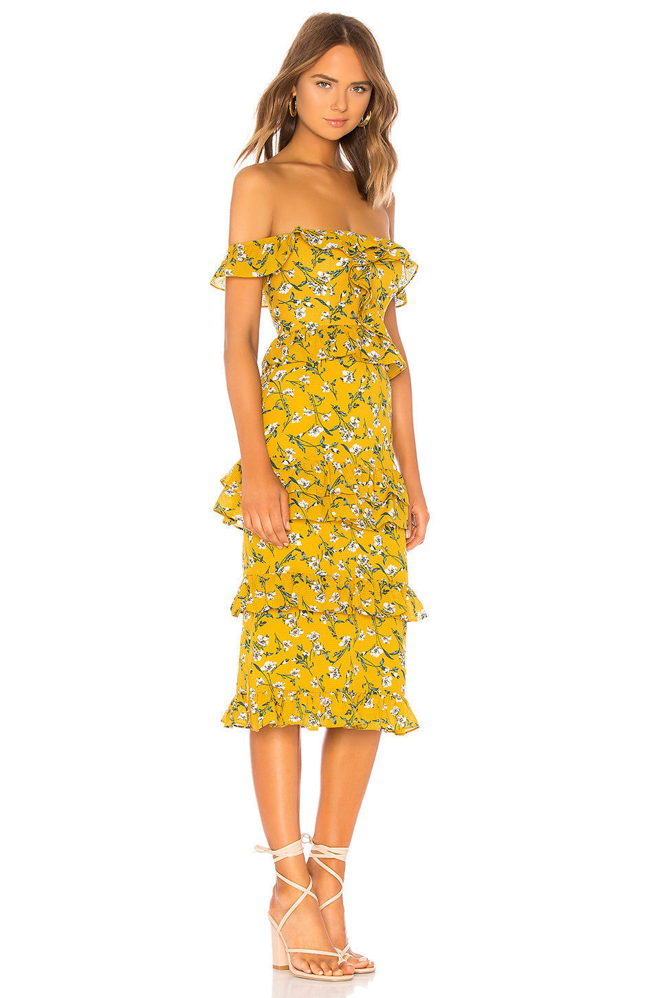 Lily Dress in YELLOW DOLLY FLORAL