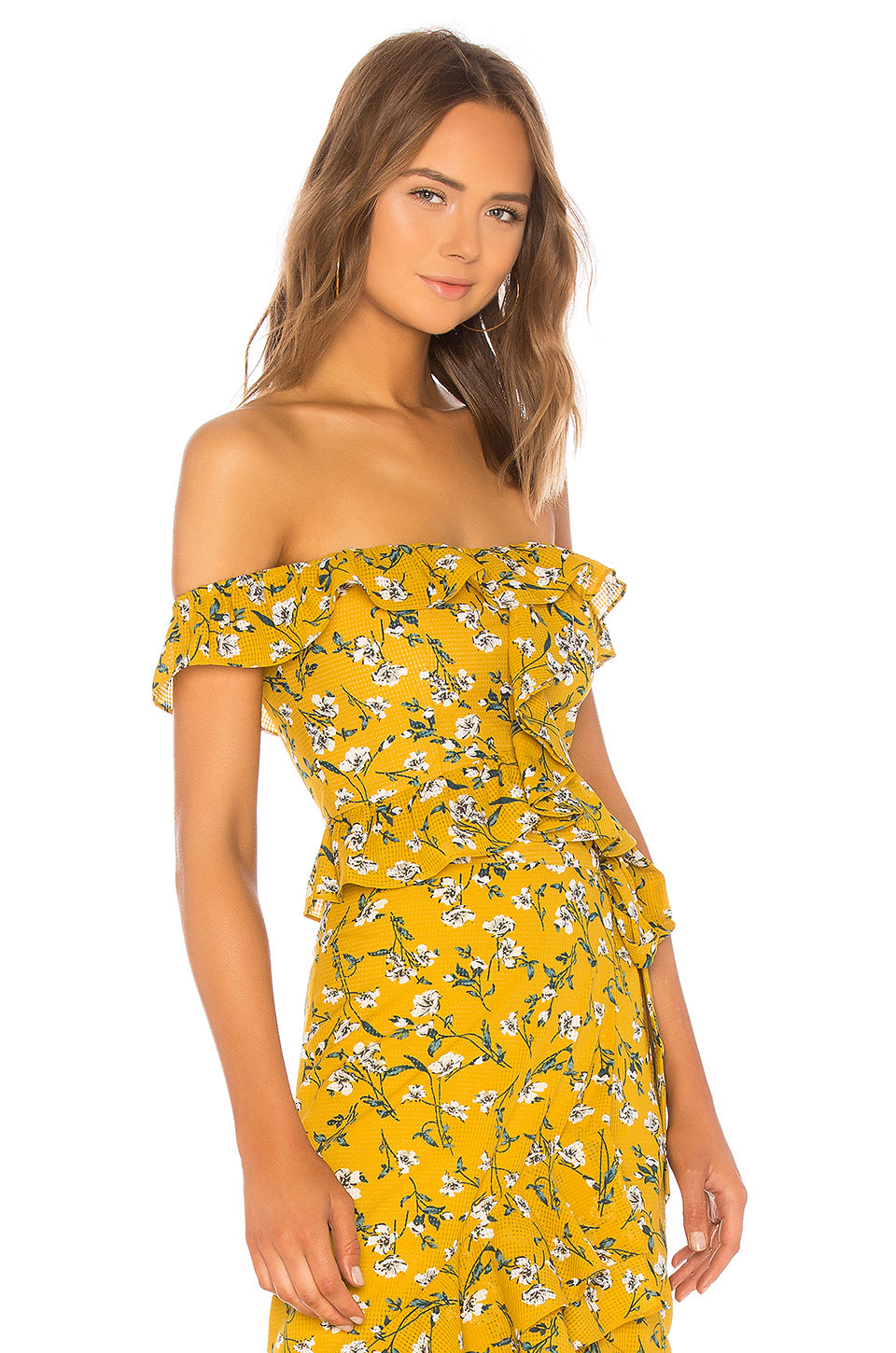 Lily Top in YELLOW DOLLY FLORAL