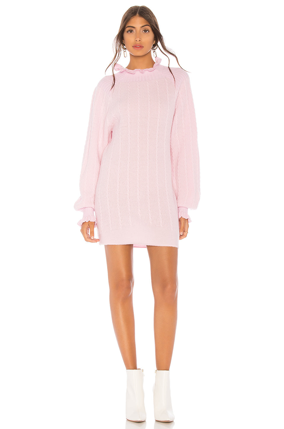 Lottie Sweater Dress in BLUSH PINK