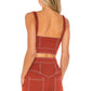 The Lovelle Top in BRICK RED