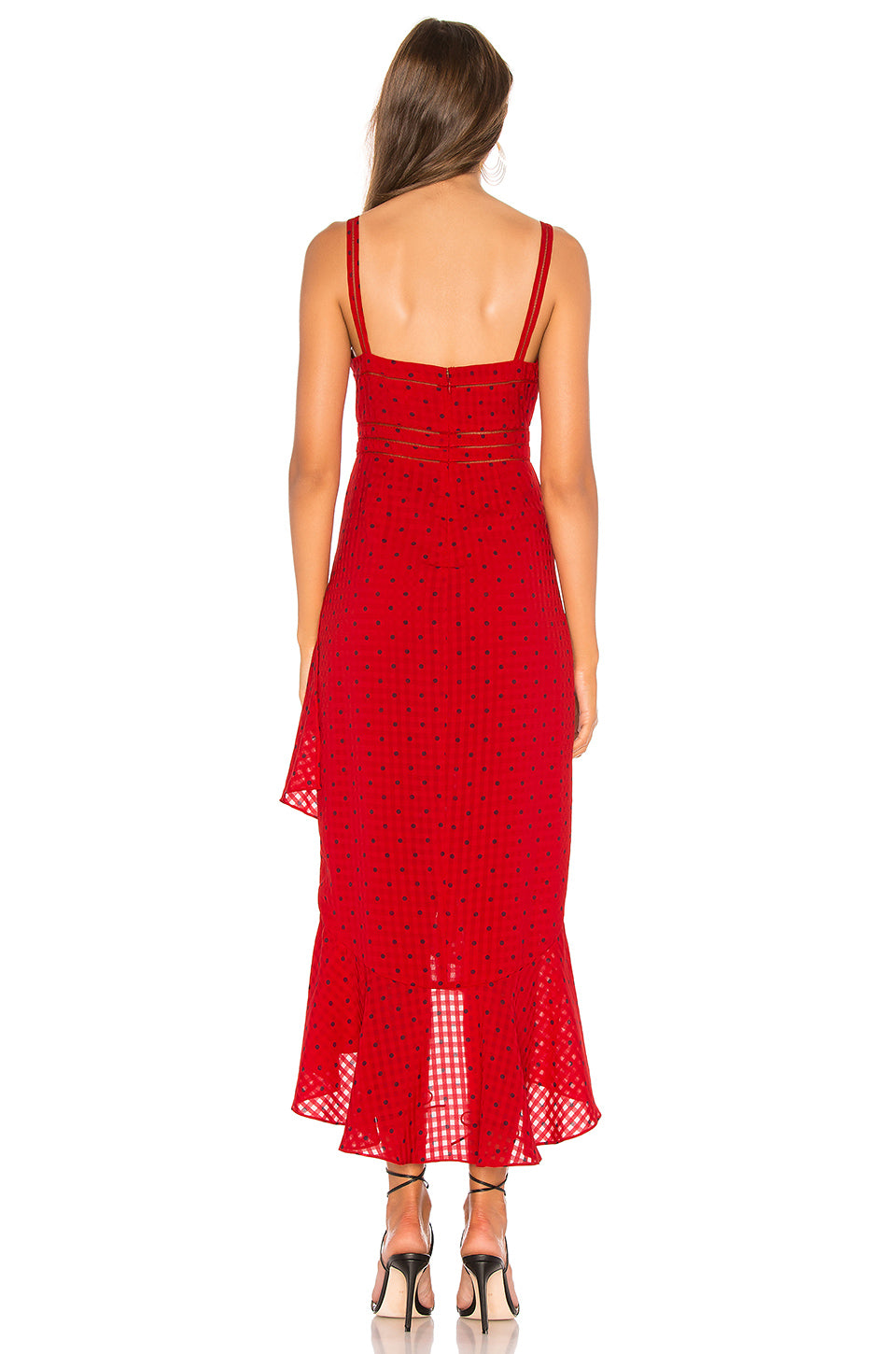 Maya Dress in LIPSTICK RED DOT