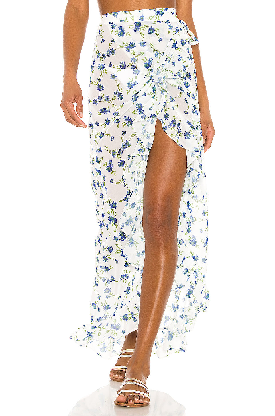 Nala Wrap Skirt in FORGET ME NOT FLORAL